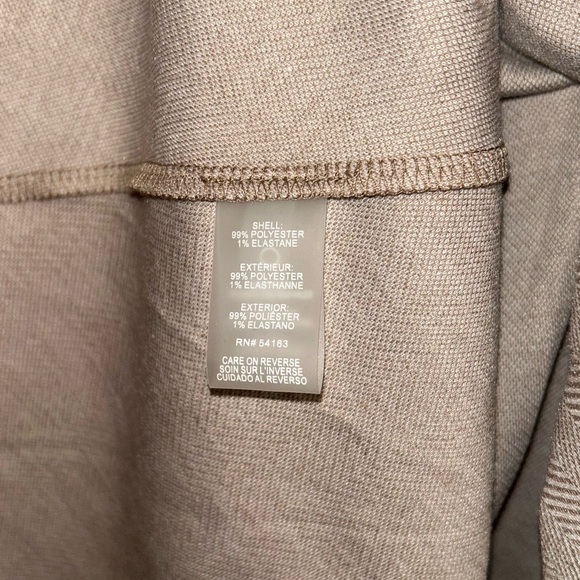 NWT Tommy Hilfiger women’s 14 Light Gray Sleeveless Midi Dress with Brown Belt - Picture 4 of 5